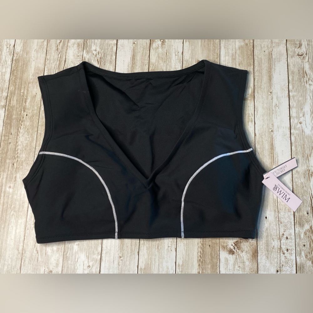 🆕 VICTORIA'S SECRET VS SWIM SEXY SPORT CROPPED TEE BIKINI TOP BACK LARGE - Picture 5 of 16